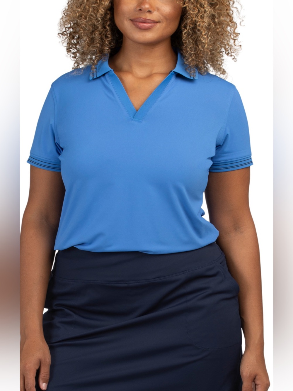 Peter Millar Women’s Abaco Blue / Navy
Betty Short Sleeve Drop V Polo